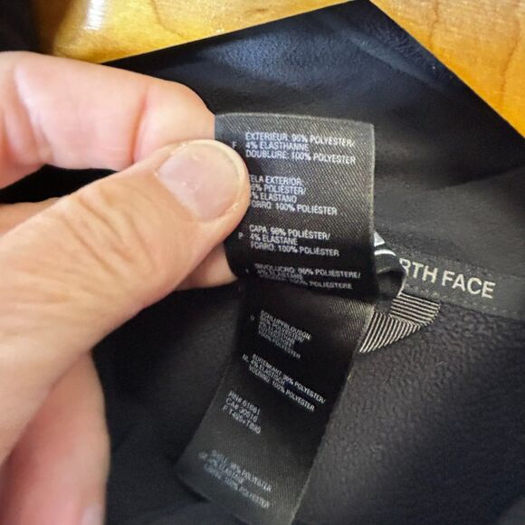 The North Face Apex Gray Soft Shell Fleece Lined Full Zip Hooded Jacket Sz L - Picture 11 of 15